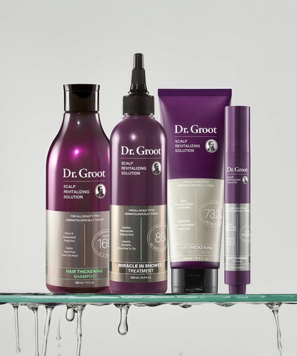 Dr. Groot Thicken & Smooth at Home and On The Go Bundle for Hair Loss, Korean Hair Care, With Biotin and Prebiotics, Clinically Proven to Improve Scalp Moisture